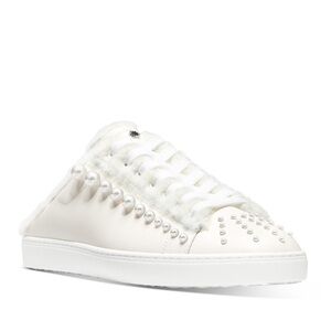 Stuart Weitzman women’s Goldie mule pearl white slip on sneakers size 9